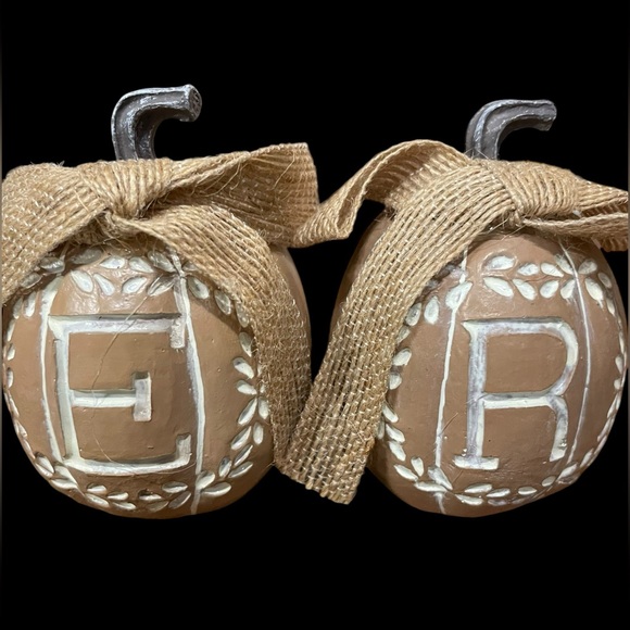 Harvest Pumpkins Figures Table Decor Gather Thanksgiving Fall - Picture 5 of 7